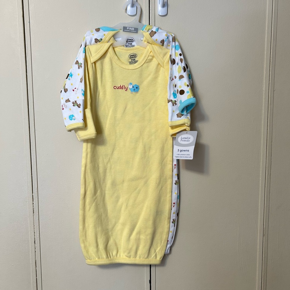 Luvable Friends Yellow and White Kids Sleep Sack Set